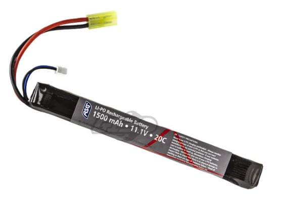 ASG 11.1v 1500mAh 3s 20c LiPO Stick Battery