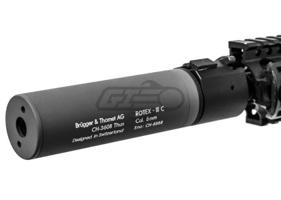 ASG B&T ROTEX - III Barrel Extension for M4 Series AEG ( Short / Grey ) ( Flash Hider Included )