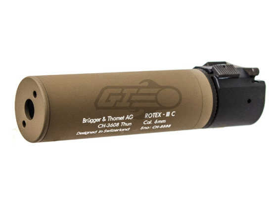 ASG B&T ROTEX - III Barrel Extension for M4 Series AEG ( Short / Tan ) ( Flash Hider Included )