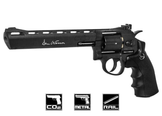 ASG Dan Wesson 8" CO2 .177 Pellet Revolver Airgun ( Black )