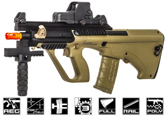 ASG Proline Styer AUG A3 XS Commando Carbine AEG Airsoft Rifle ( Tan )