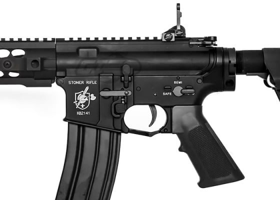 Knights Armament SR16 URX3.1 ( B.R.S.S ) Recoil Carbine AEG Airsoft Rifle by Bolt ( Black )