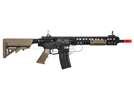 Knights Armament SR16 URX3.1 ( B.R.S.S ) Recoil Carbine AEG Airsoft Rifle by Bolt ( Black / Tan )