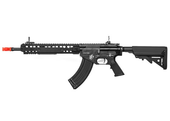 Knights Armament SR47 URX 3.1 ( B.R.S.S ) Recoil Carbine AEG Airsoft Rifle by Bolt ( Black )