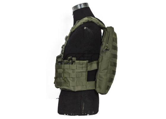 Lancer Tactical DZN Magazine Harness w/ Hydration Carrier ( OD Green )