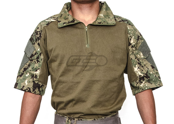 Lancer Tactical Gen 2 Combat Short Sleeve Shirt ( Woodland Digital / Option )
