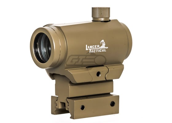 Lancer Tactical Mini Red & Green Dot Sight With 1" Riser Mount ( Tan )
