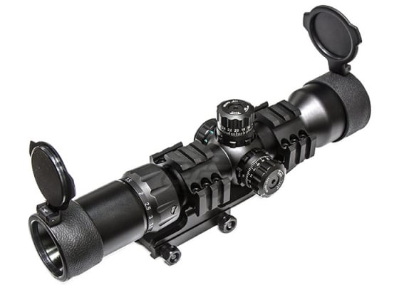 Lancer Tactical 1.5 - 5 x 40 Tri-Illuminated Mil-Dot Rifle Scope