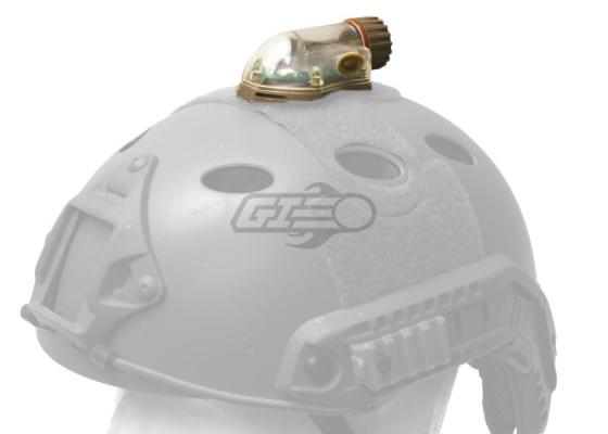 Lancer Tactical FMA Snail Type 2 Distress Marker Strobe Green Light Helmet Mounted ( Flat Dark Earth )