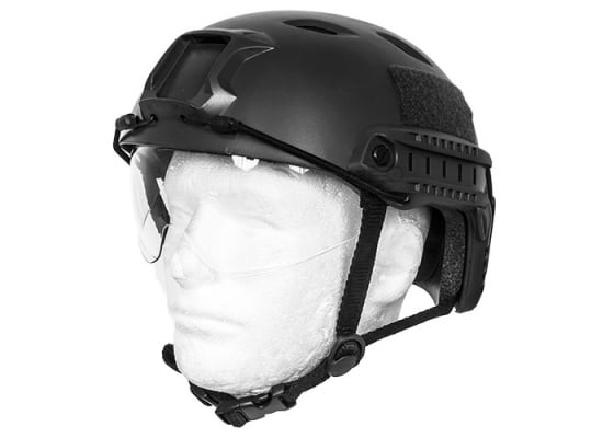 Lancer Tactical BJ Type Basic Version Helmet w/ Visor ( Black / M )