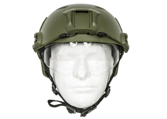 Lancer Tactical BJ Type Basic Version Helmet w/ Visor ( OD Green / M )