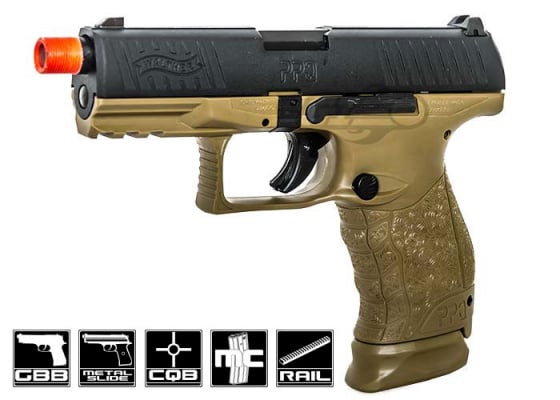 Elite Force Walther PPQ Tactical GBB Airsoft Pistol ( Black / Dark Earth )