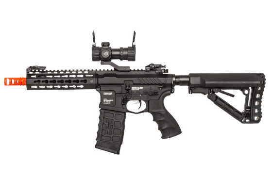 G&G Combat Machine GC16 SR CQB Keymod M4 Carbine AEG Airsoft Rifle ( Black / Battery & Charger Package )