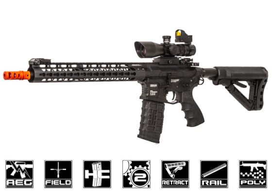 G&G Combat Machine CM16 Wild Hog 13.5" Keymod M4 Carbine AEG Airsoft Rifle ( Black )