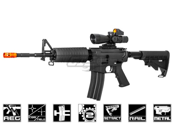 G&G Combat Machine GC16 M4 Carbine AEG Airsoft Rifle ( Black )