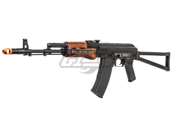 G&G GK74 AK Carbine AEG Airsoft Rifle ( Black / Wood )