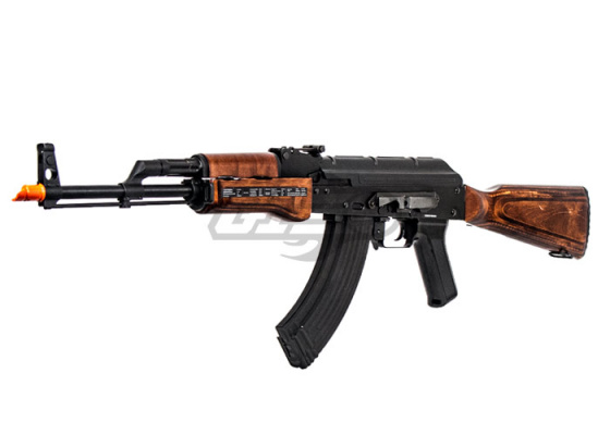 G&G GKM AK Carbine AEG Airsoft Rifle ( Black / Wood )