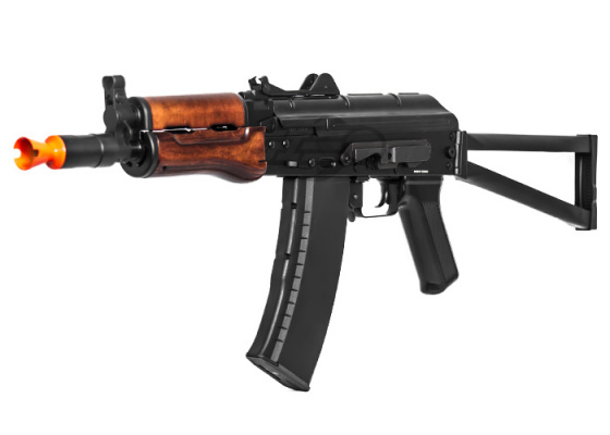 G&G GKS74U AK Carbine AEG Airsoft Rifle ( Black / Wood )