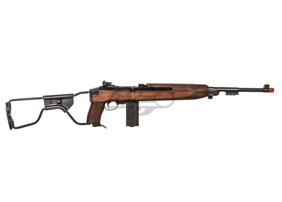 King Arms M1A1 Paratrooper Carbine Blowback CO2 Airsoft Rifle ( Wood )