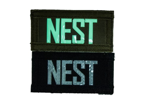 Emerson "NEST" Reversible Velcro Glow In Dark I.R. Patch ( Brown / Black )