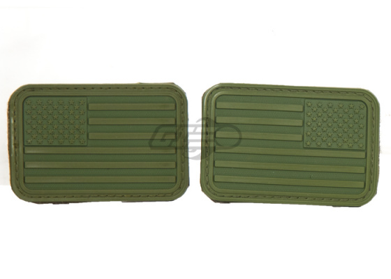 Emerson U.S. Flag Rubber Patch Forward / Reverse ( OD Green )
