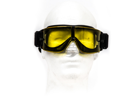 Lancer Tactical CA-234Y Airsoft Safety Yellow Lens Frameless Goggles ( Black )