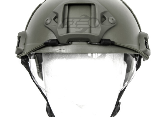 Lancer Tactical Ballistic Type Basic Version Helmet Helmet w/ Retractable Visor ( Foliage )