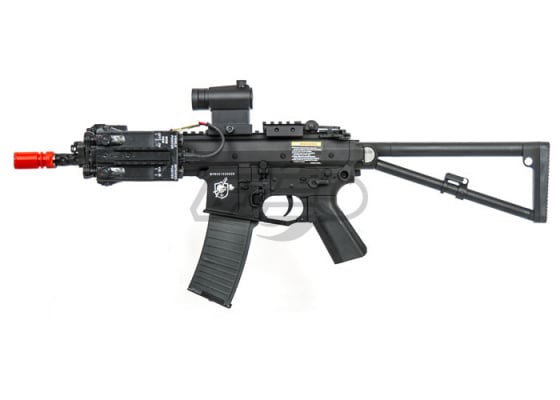 Knight's Armament PDW AEG Carbine Airsoft Rifle By Lancer Tactical ( Black )
