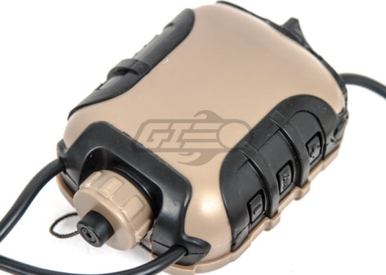 Lancer Tactical Classic 2-Walkie Connection PTT ( Tan / Black )