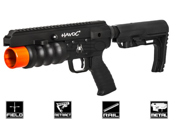Madbull Airsoft Spike Havoc 9 Stand Alone BB Shower Grenade Launcher w/ MFT Minimalist Stock