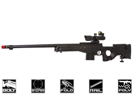 Well MK96 AWP Compact Bolt Action Sniper Airsoft Rifle ( Black )