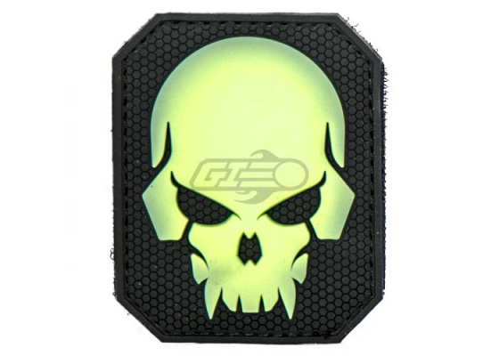 Mil-Spec Monkey Pirate Skull PVC Large Patch ( Green Glow )