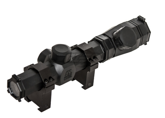 NcSTAR 1.1-4x20 Octagon Scope ( Blue & Red Reticle / Mil Dot )