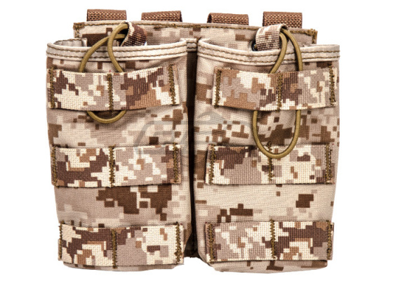 Pantac USA 1000D Cordura Molle Universal Double Magazine Pouch ( Desert Digital )