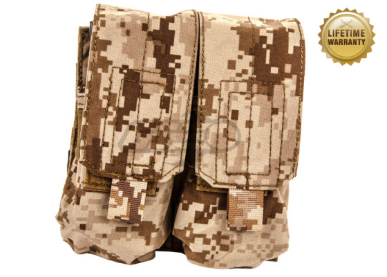 Pantac USA 1000D Cordura Molle M4 / M16 Double Magazine Pouch ( Desert Digital )