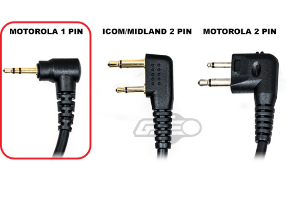 Code Red Headsets Recruit-M6 Motorola 1-Pin Talkabout Radios Microphone