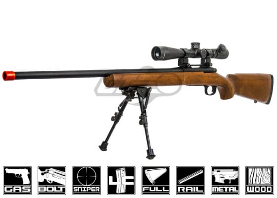 Red Fire M700 Bolt Action Sniper Gas Airsoft Rifle ( Wood )
