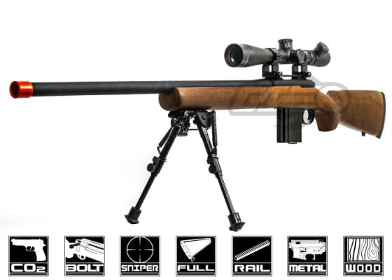 Red Fire M700 Bolt Action Sniper Co2 Airsoft Rifle ( Wood )