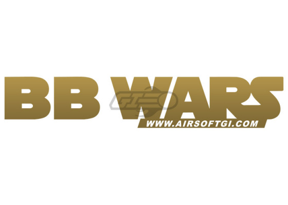 Airsoft GI BB Wars Vinyl Decal Sticker ( Gold )