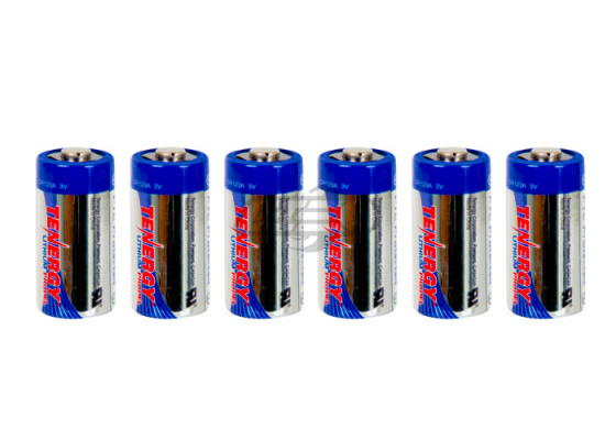 Tenergy CR123A 3.0v 1400mAH Lithium Battery ( 6 Pack )