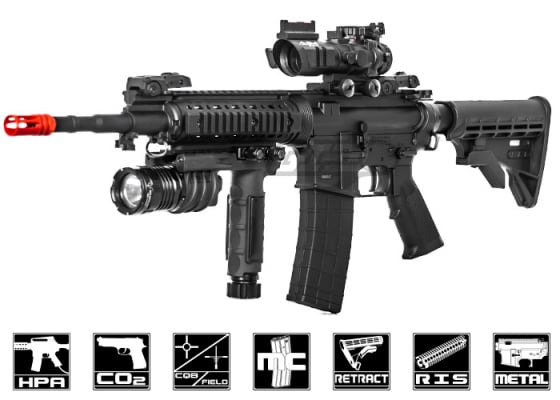 Tippmann M4 RIS Carbine HPA / CO2 GBBR Airsoft Rifle ( Black )