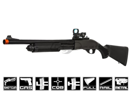 Tokyo Marui M870 Full Metal Gas Tactical Police Airsoft Shotgun ( Black )