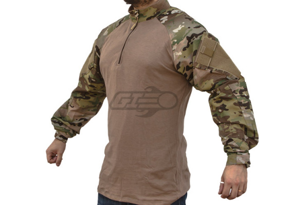 Tru Spec TRU Tactical Response 1/4 Zip Combat Shirt ( MultiCam-Coyote / XL / Regular )