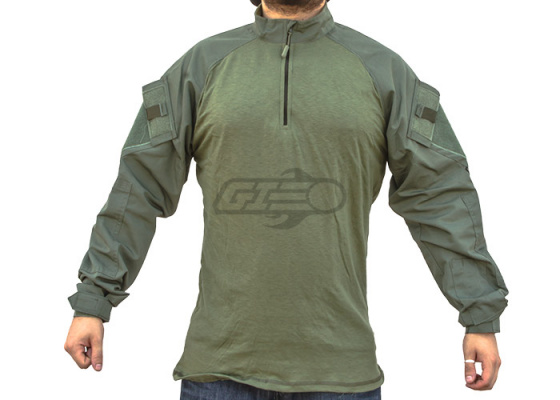 Tru Spec TRU Tactical Response 1/4 Zip Combat Shirt ( OD Green / L / Regular )