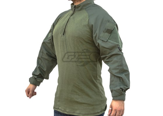 Tru Spec TRU Tactical Response 1/4 Zip Combat Shirt ( OD Green / M / Regular )