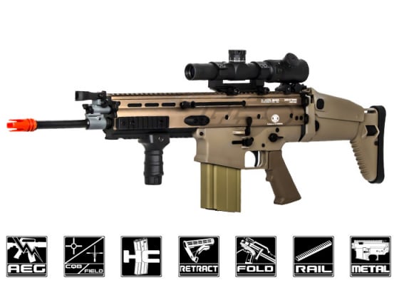 FN Herstal SCAR-H MK17 STD Carbine AEG Airsoft Rifle by VFC ( Tan )