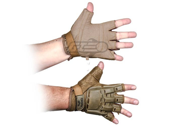 Valken V-Tac Half Finger Gloves ( Tan / M - L )