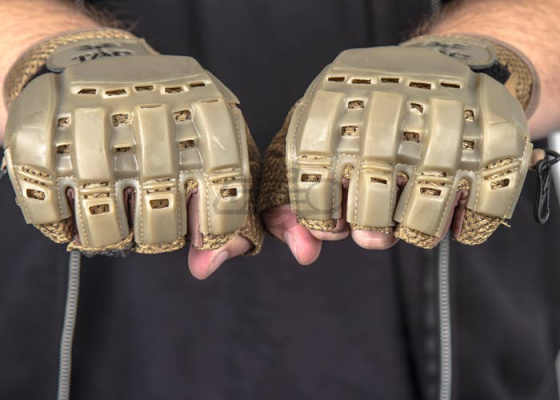 Valken V-Tac Half Finger Gloves ( Tan / M - L )