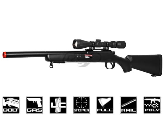 Well MB02B Gas Bolt Action Sniper Airsoft Rifle ( Black )