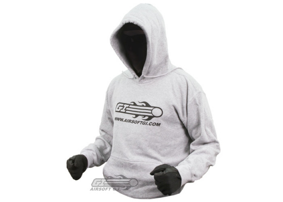 Airsoft GI Hooded Sweatshirt ( Light Gray / XXL )